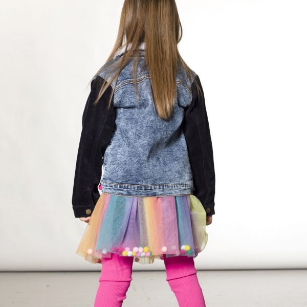 Deux par Deux Veste en French Terry de Denim avec col en sherpa Collection Planète Pompon VENTE FINALE - AUCUN RETOUR - Image 4