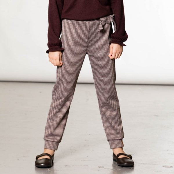 Deux par Deux Pantalon jacquard pied-de-poule Collection La Petite Maison Dans La Prairie VENTE FINALE - AUCUN RETOUR - Image 2