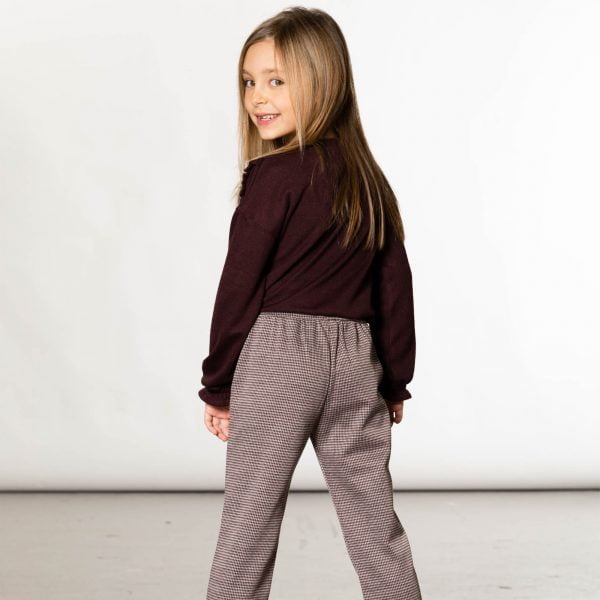 Deux par Deux Pantalon jacquard pied-de-poule Collection La Petite Maison Dans La Prairie VENTE FINALE - AUCUN RETOUR - Image 3