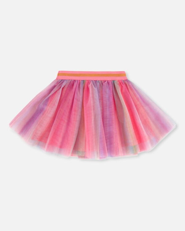 Deux par Deux Jupe en tulle à rayures arc-en-ciel Collection La danse des papillons VENTE FINALE – AUCUN RETOUR