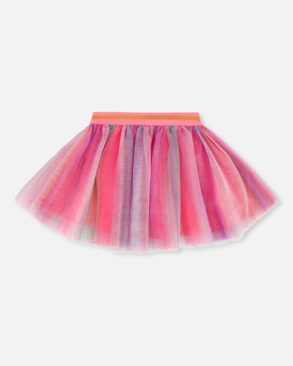 Deux par Deux Jupe en tulle à rayures arc-en-ciel Collection La danse des papillons VENTE FINALE – AUCUN RETOUR - Image 4