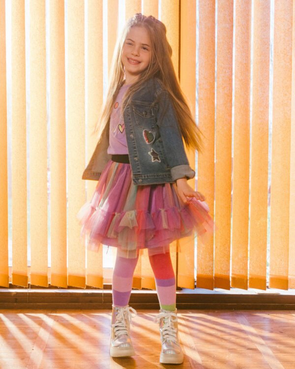 Deux par Deux Collants en tricot Collection Étoiles, Arc en ciel et Coeurs VENTE FINALE – AUCUN RETOUR - Image 4