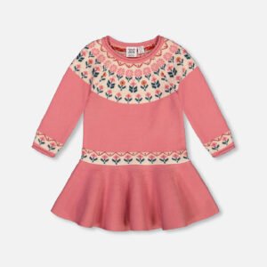 Deux par Deux Robe en tricot et jacquard Collection Edelweiss, edelweiss VENTE FINALE – AUCUN RETOUR