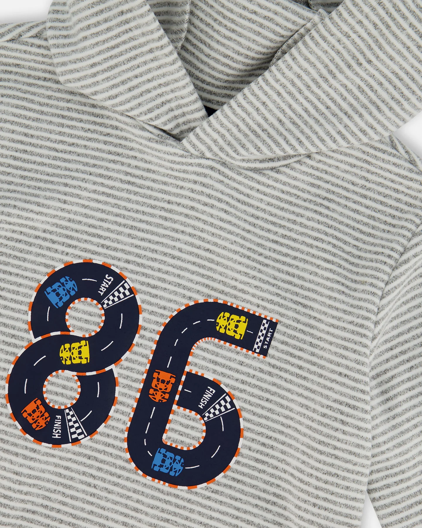 Deux par Deux T-shirt à capuchon super doux Collection Formule 1 VENTE FINALE – AUCUN RETOUR – Image 3