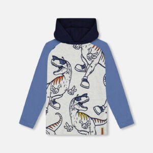 Deux par Deux T-shirt raglan à capuchon Collection B.O.Y.S. VENTE FINALE – AUCUN RETOUR