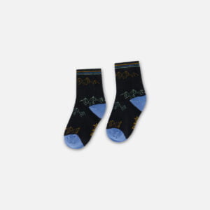 Deux par Deux Chaussettes noires avec montagnes VENTE FINALE – AUCUN RETOUR