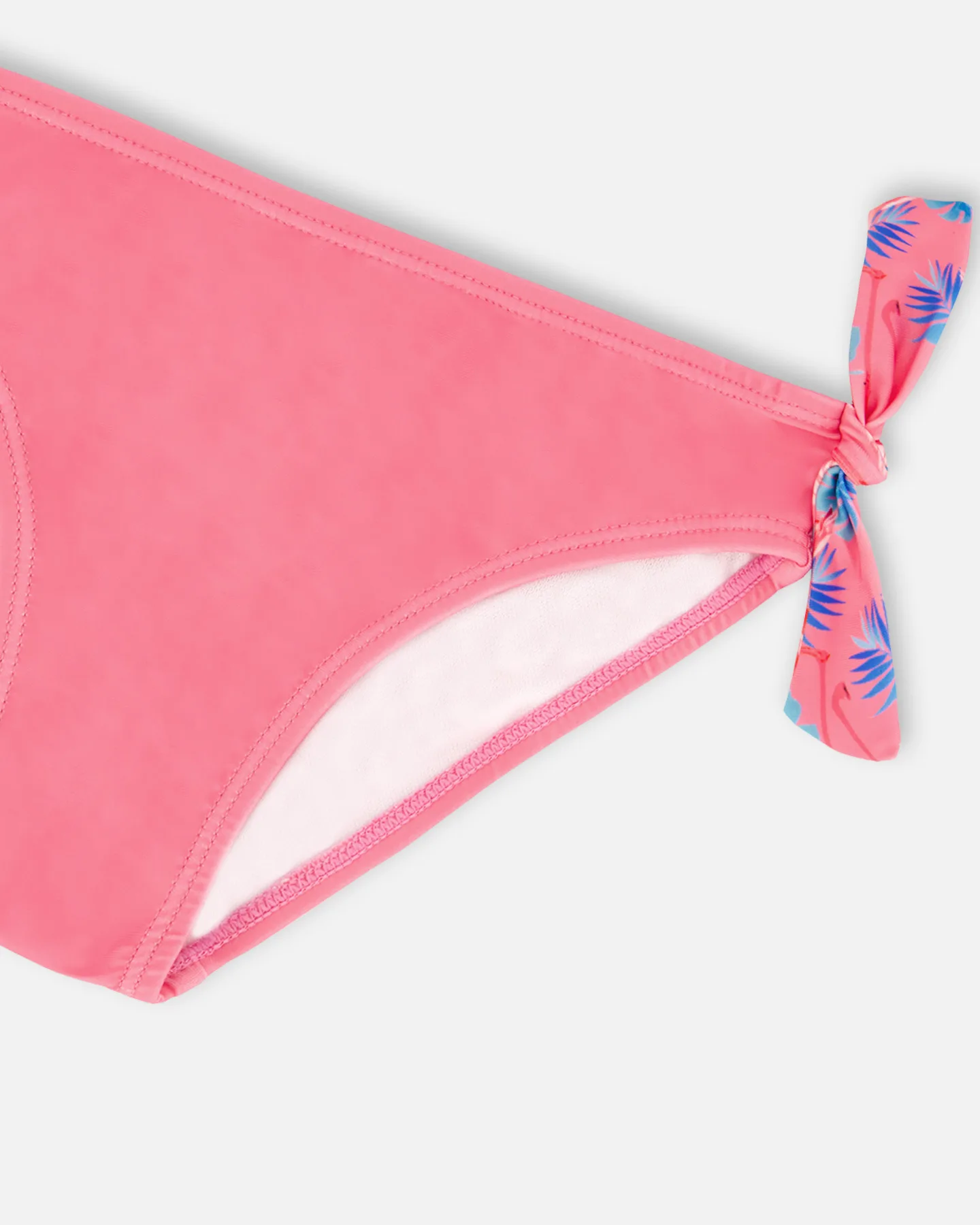 Deux par Deux Maillot de bain deux-pièces imprimé rose bonbon avec flamants roses – Image 6