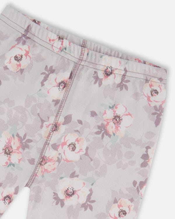 Deux par Deux Pyjama imprimés à fleurs en coton biologique – Image 4