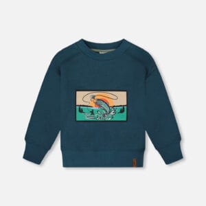 Deux par Deux Sweat pull graphique en molleton