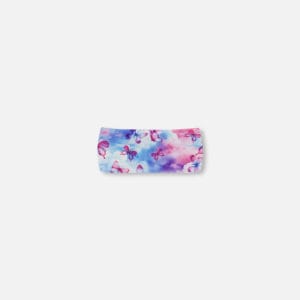 Deux par Deux Bandeau athlétique imprimé rose, bleu et papillons