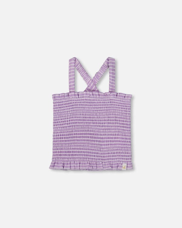 Deux par Deux Camisole smockée lilas