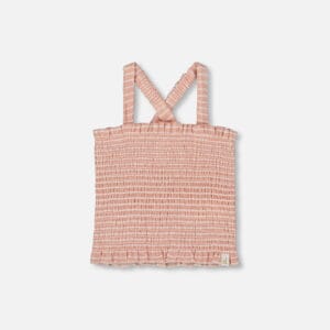 Deux par Deux Camisole smockée vieux rose clair