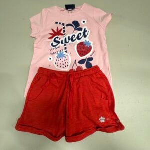 Tuc Tuc Short et T-Shirt  Sweet Strawberries VENTE FINALE - AUCUN RETOUR