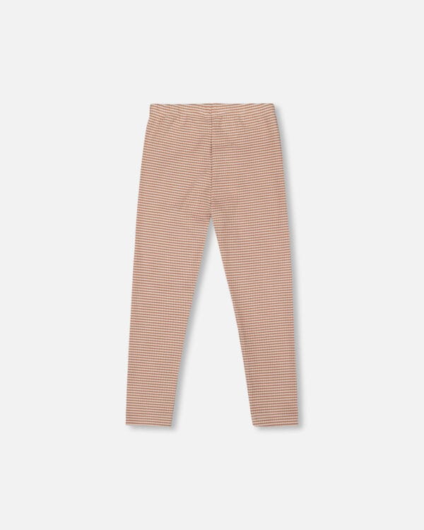 Deux par Deux Legging côtelé rayé beige et blanc cassé PRÉVENTE – Image 2