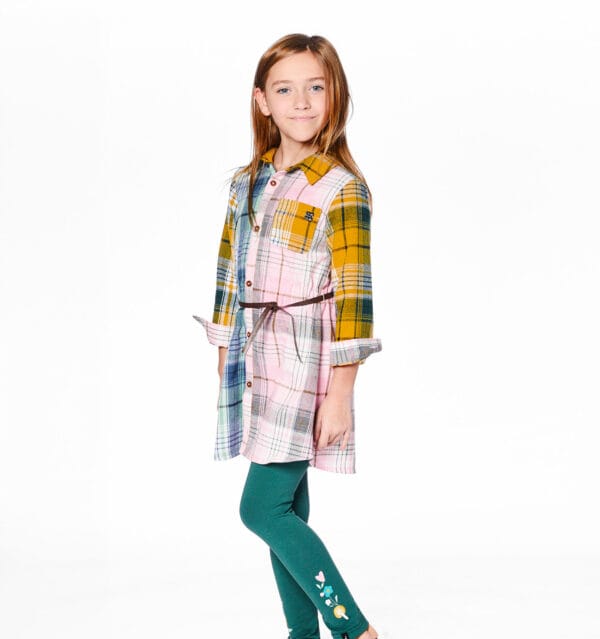 Deux par Deux Legging vert foncé imprimé de fleurs PRÉVENTE – Image 4