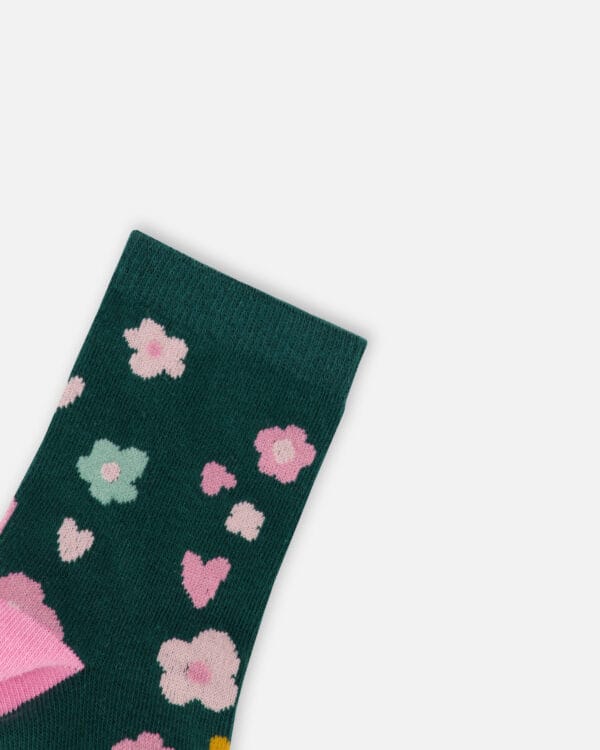Deux par Deux Lot de 3 paires de chaussettes en tricot rose et vert PRÉVENTE – Image 2