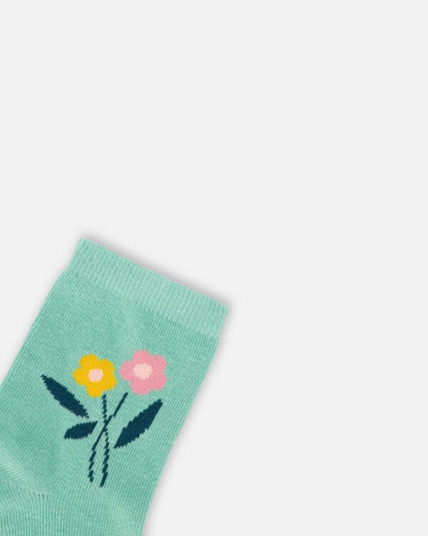 Deux par Deux Lot de 3 paires de chaussettes en tricot rose et vert PRÉVENTE – Image 3