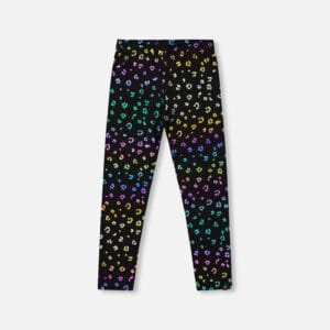 Deux par Deux Legging en jersey extensible multicolore imprimé léopard PRÉVENTE
