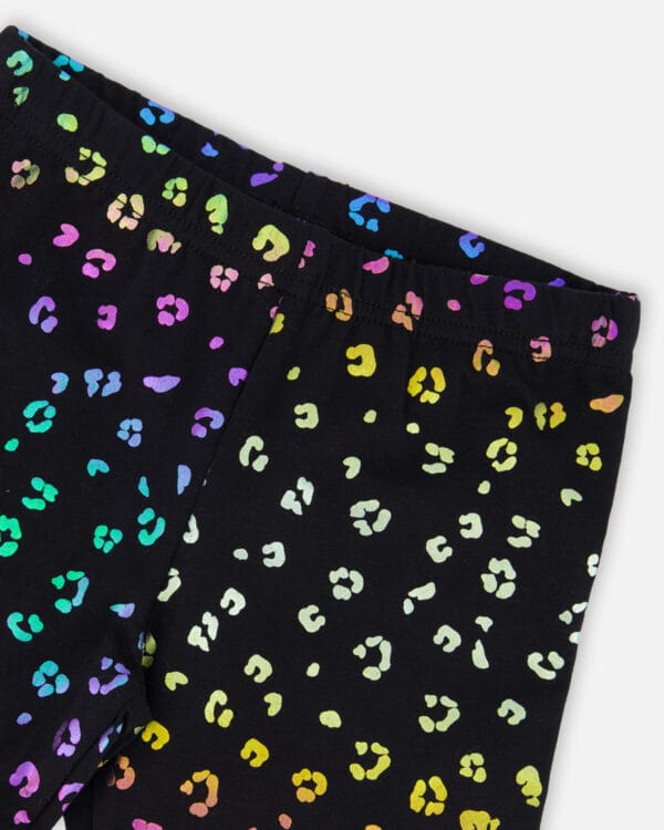Deux par Deux Legging en jersey extensible multicolore imprimé léopard PRÉVENTE – Image 3