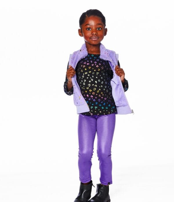 Deux par Deux T-shirt en jersey extensible multicolore imprimé léopard PRÉVENTE – Image 4