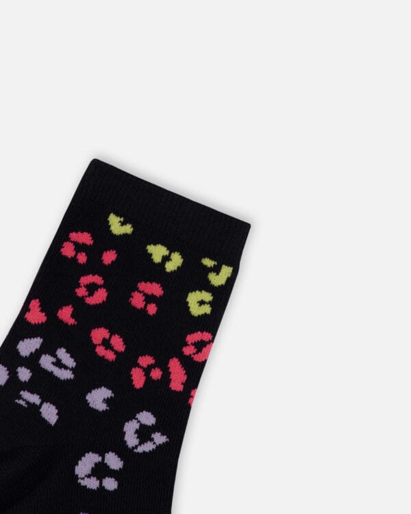 Deux par Deux Lot de 3 paires de chaussettes en tricot noir et multicolore PRÉVENTE – Image 2