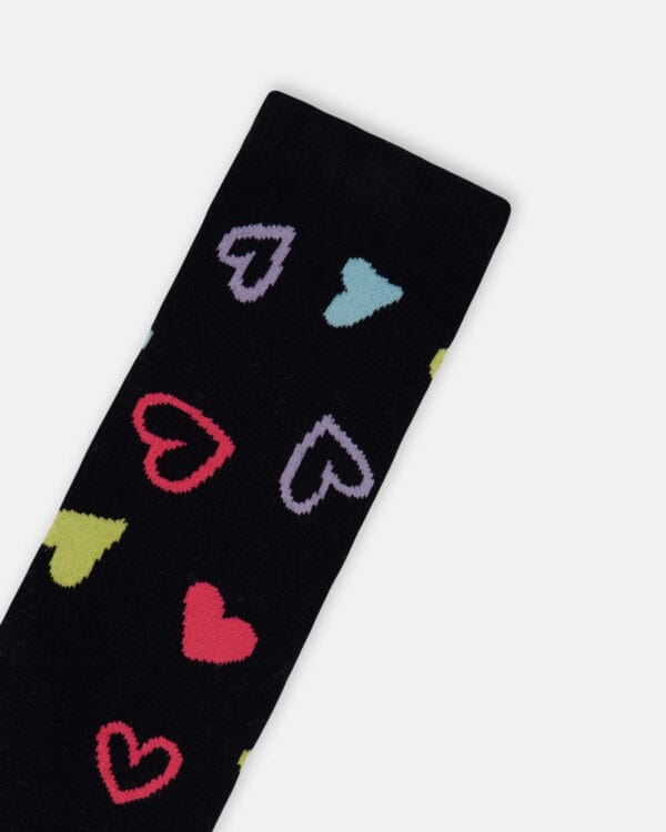 Deux par Deux Lot de 3 paires de chaussettes en tricot noir et multicolore PRÉVENTE – Image 4