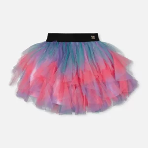Deux par Deux jupe à volants multiples en tulle multicolore